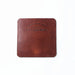 Italian Vegetable Tanned Leather Coaster Set - Handcrafted Heat Resistant Drink Mats for Home Decor