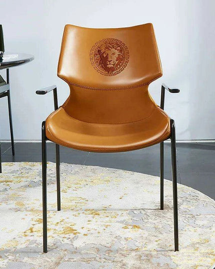 Sleek Modern Leather Dining Chair with Italian Flair