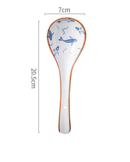 Stylish Ergonomic Japanese Ceramic Soup Spoon - Essential for Every Kitchen