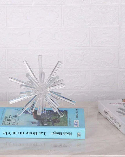 Geometric Elegance: Crystal Flower Spheres for Timeless Decor