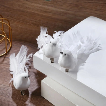 Foam Feather Doves — Mini Decorative Birds for Home, Garden & Events
