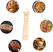 Adjustable Wooden Salt and Pepper Mill Set with Ceramic Rotor for Gourmet Seasoning