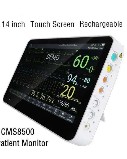 CONTEC CMS8500 14-Inch Touchscreen Vital Signs Monitor - Advanced 6 Parameter Monitoring with Optional ETCO2