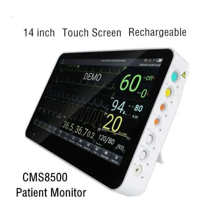 CONTEC CMS8500 14-Inch Touchscreen Vital Signs Monitor - Advanced 6 Parameter Monitoring with Optional ETCO2