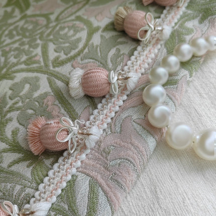 Powder Cream Jacquard Chenille Blackout Curtains