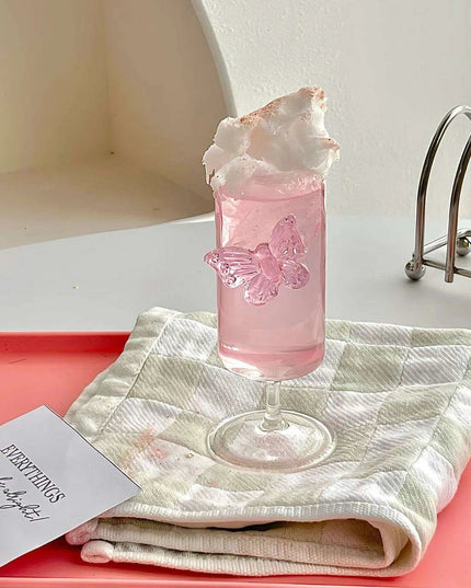 Delightful Pink Butterfly Glass Tea Set - The Ultimate Gift for Romantic Tea Lovers