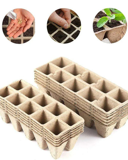 Eco-Friendly Biodegradable Seedling Starter Kit with 5 Paper Pulp Trays