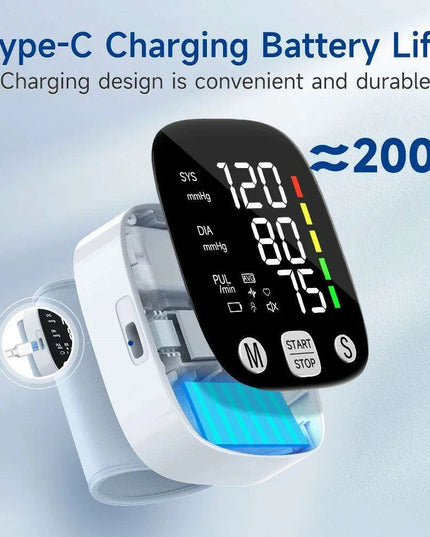 Revolutionary Multilingual LED Wrist Blood Pressure Monitor - Your All-in-One Health Assistant