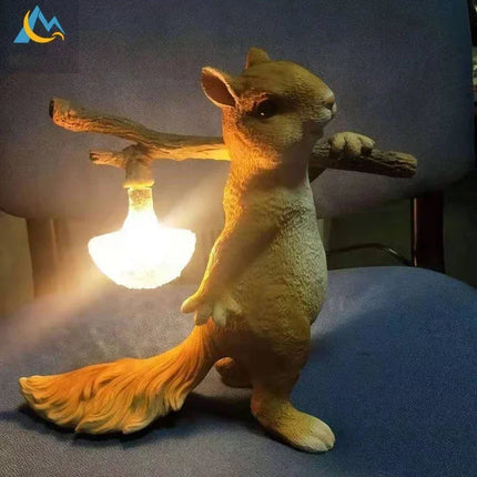 Nordic Modern Minimalist Squirrel LED Table Lamp Bedroom Living Room S