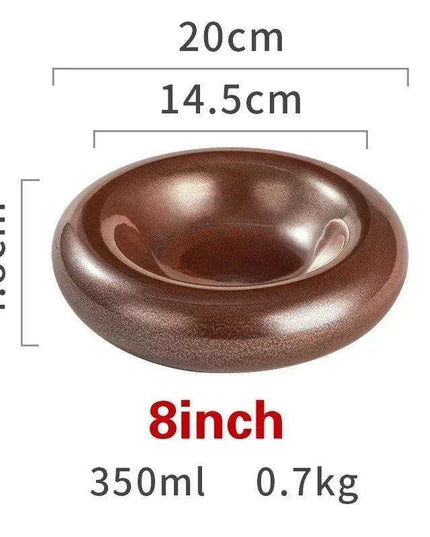 Artisan Japanese Ceramic Dinner Plates Set with Unique Artistic Patterns for Gourmet Dining