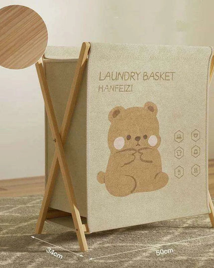 Chic Foldable Laundry Hamper with Lid - Elegant Cotton Linen Organizer for Stylish Home Storage