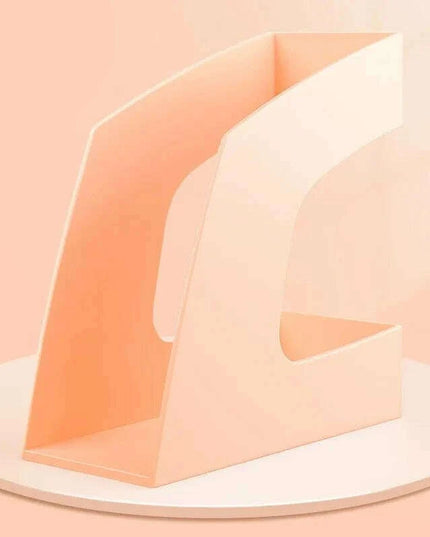 Sleek Plastic Desktop Book Organizer - Versatile Document and Magazine Storage Solution for School and Office