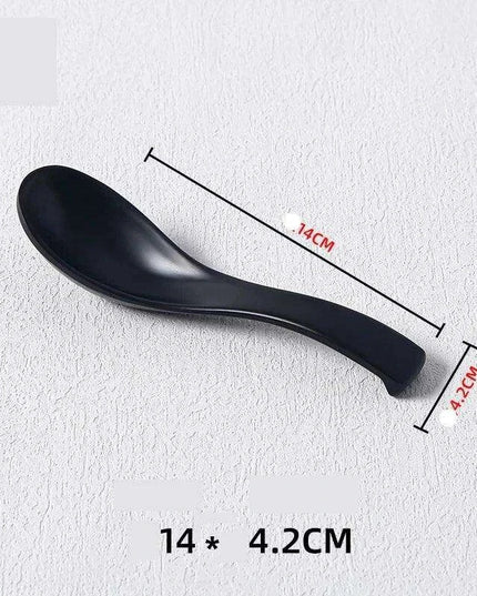 Stylish Melamine Soup Spoon for Ramen, Wontons, and Dumplings - High-Quality Kitchen Essential