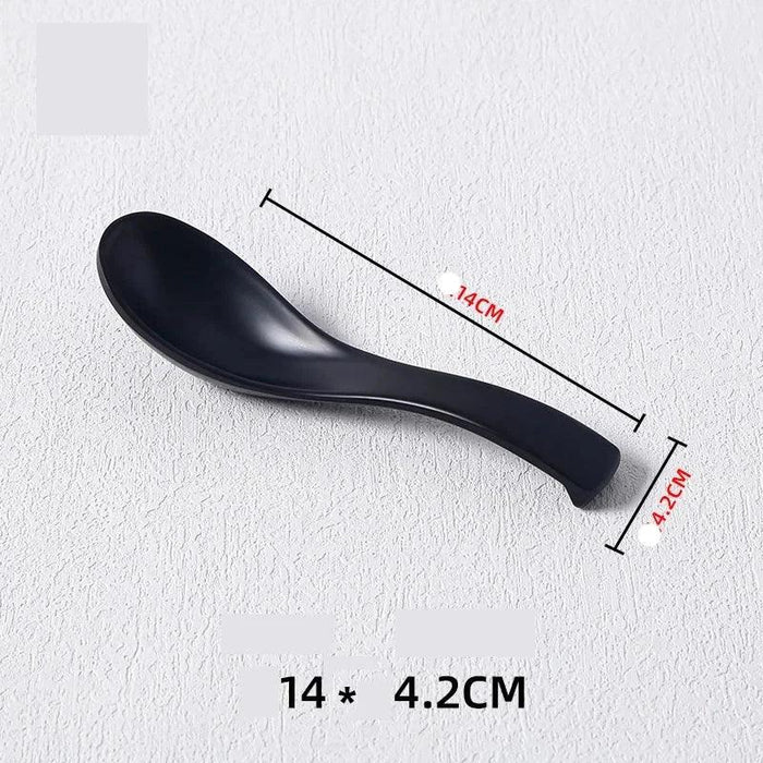 Stylish Melamine Soup Spoon for Ramen, Wontons, and Dumplings - High-Quality Kitchen Essential