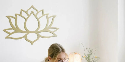 Ironcraft Haven Large Gold Lotus Metal Wall Art - Elegant Decor & Gift