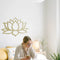 Ironcraft Haven Large Gold Lotus Metal Wall Art - Elegant Decor & Gift