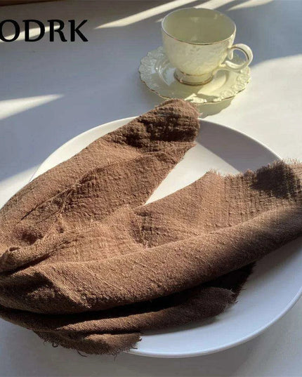 Sophisticated 10-Piece Linen-Cotton Blend Napkin Set