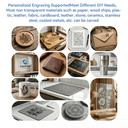 D2 Foldable Laser Engraver - 200x150mm, Multi-Platform, Wood Acrylic Leather