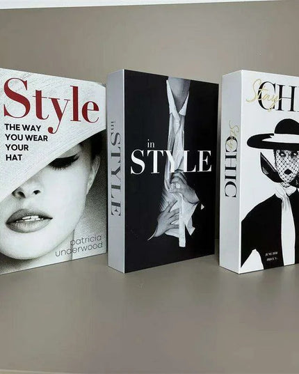 Elegant 3-Piece Decorative Faux Book Set for Home Décor