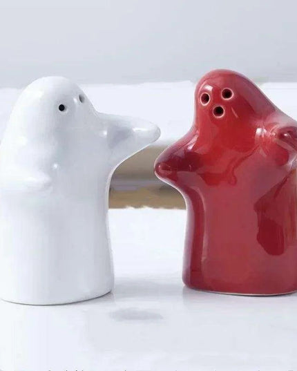 Whimsical Ceramic Ghost Mini Salt and Pepper Shaker - Perfect Nordic Wedding Gift