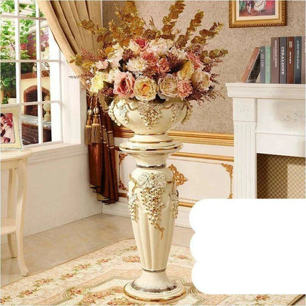 Luxurious European-Inspired Ceramic Floor Vase - Stunning Home Accent for Elegant Interiors