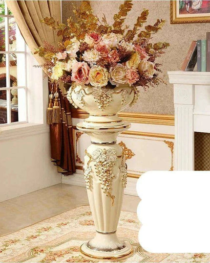 Luxurious European-Inspired Ceramic Floor Vase - Stunning Home Accent for Elegant Interiors