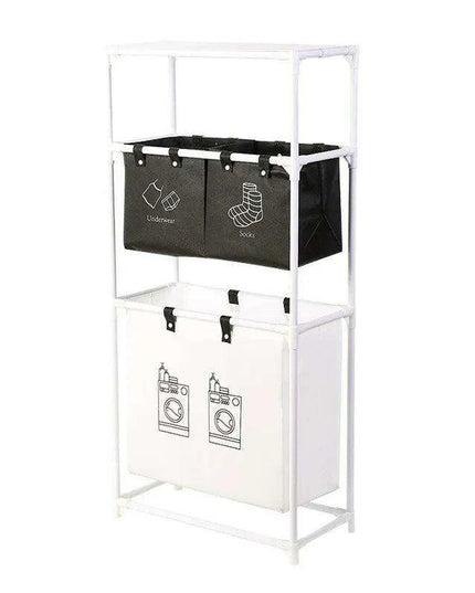 Laundry Organization System with Foldable Multi-layer Grid Design