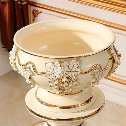 Luxurious European-Inspired Ceramic Floor Vase - Stunning Home Accent for Elegant Interiors