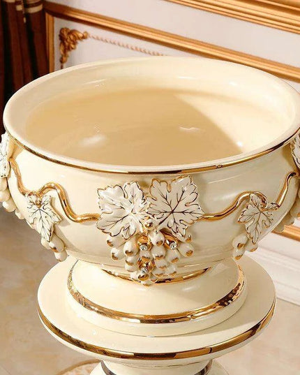 Luxurious European-Inspired Ceramic Floor Vase - Stunning Home Accent for Elegant Interiors