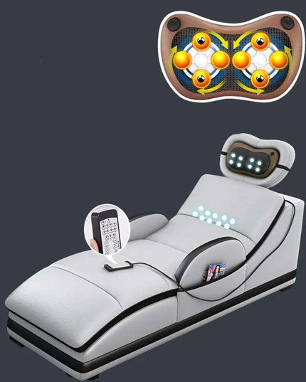 Elegant Italian Leather Bluetooth Sofa Set with Massage Features, Integrated Speaker, Projector, USB Charging Ports, and Convenient Cup Holder - Contemporary Comfort Solution