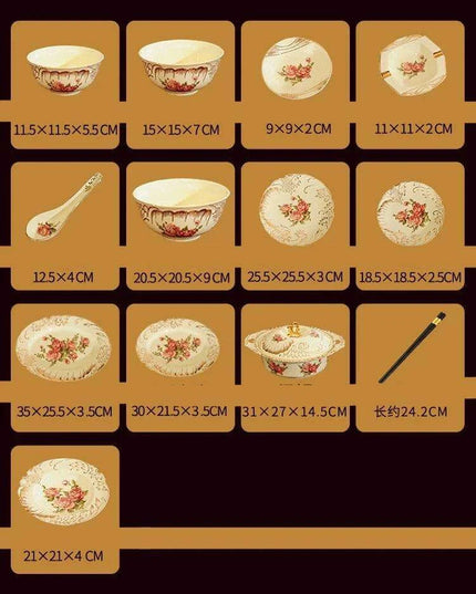 European Ceramic Dinnerware Set for Elegant Dining Occasions