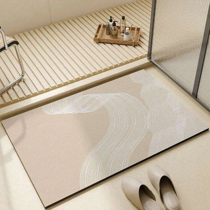Chic Diatomite Bath Mat Set - Stylish Water-Absorbing Toilet Ensemble