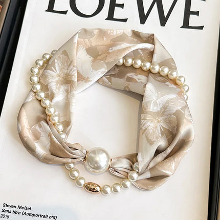 Korean Magnetic Pearl Scarf – Long Shawl & Neck Wrap, 8 Styles