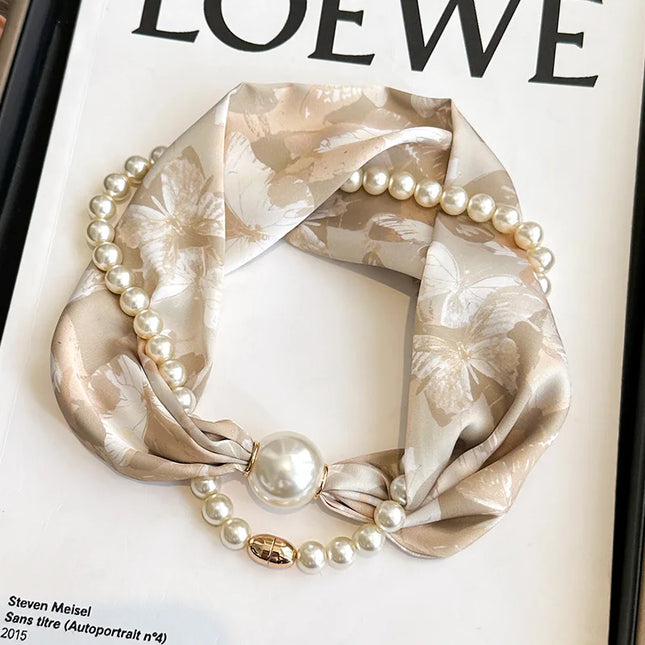 Korean Magnetic Pearl Scarf – Long Shawl & Neck Wrap, 8 Styles