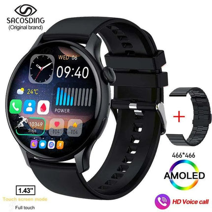 Chic Women's Bluetooth Smartwatch with Customizable AMOLED Screen and NFC Functionality