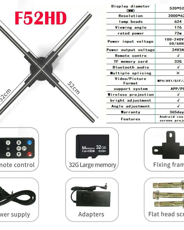 Revolutionary 3D Holographic Advertising Projector - Elevate Your Brand Experience