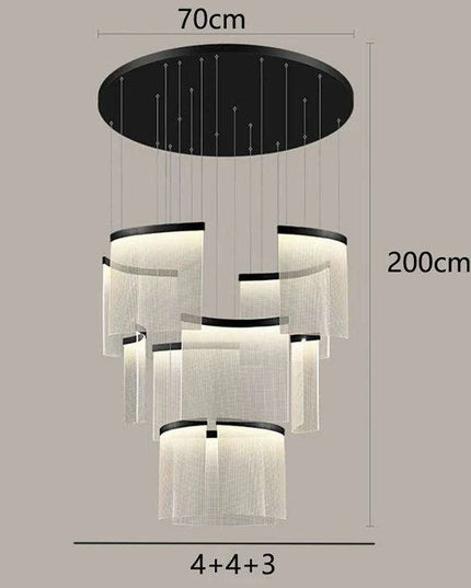 Customizable Nordic Remote-Controlled Chandelier with Adjustable Height