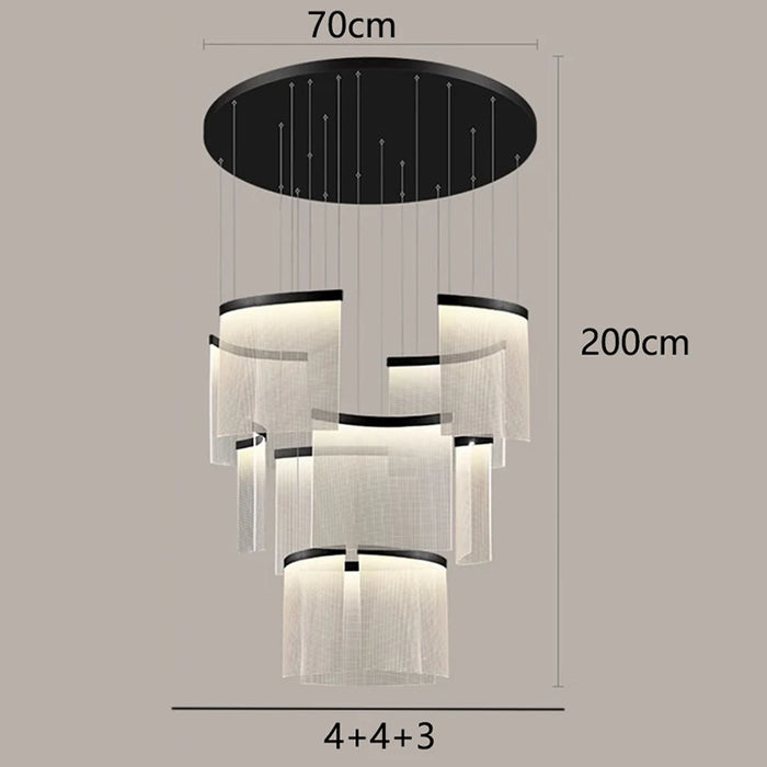 Adjustable Nordic Chandelier with Height Customization and Remote Control Options