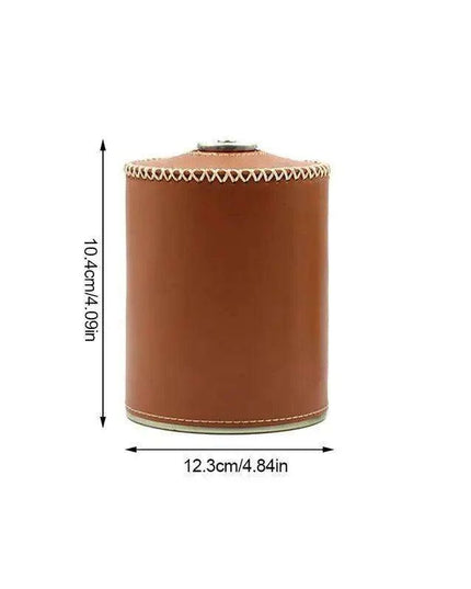 Retro Chic Leather Gas Can Cover - Stylish Air Bottle Protector