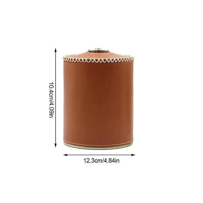 Retro Chic Leather Gas Can Cover - Stylish Air Bottle Protector