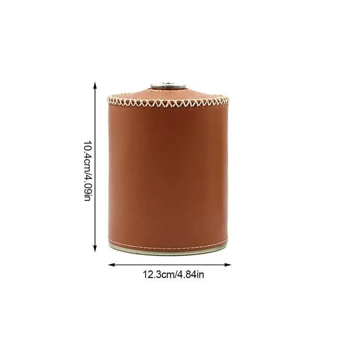 Retro Leather Gas Can Protective Cover - Stylish Air Bottle Wrap Sleeve