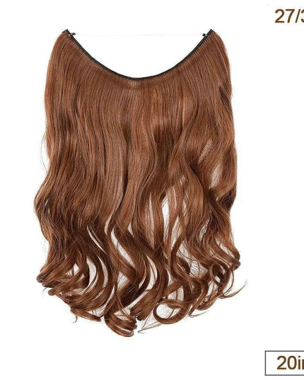 20-Inch Versatile Adjustable Invisible Wire Hair Extensions - Curly and Sleek Options