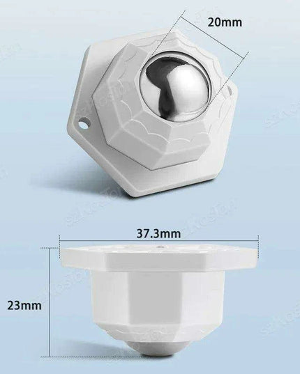 Versatile 360° Mini Swivel Caster Wheel Set - 4Pcs Stainless Steel & Nylon Adhesive Furniture Movers