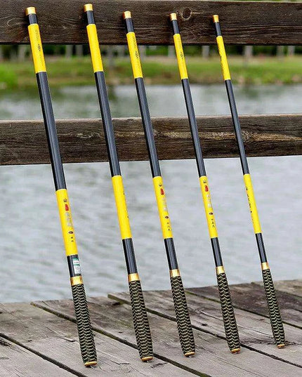 Premium Carbon Fiber Telescopic Fishing Rod for Freshwater Adventures - Adjustable Lengths from 2.7 to 7.2 Meters