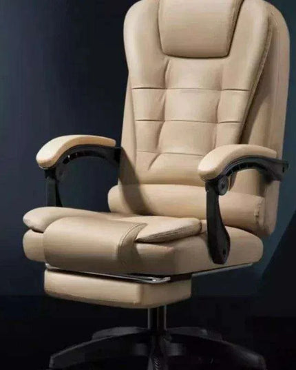 Premium Ergonomic Black Leather Gaming and Office Recliner Chair