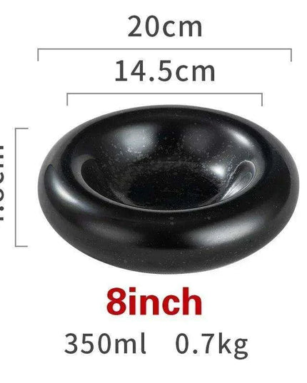 Artisan Japanese Ceramic Dinner Plates Set with Unique Artistic Patterns for Gourmet Dining