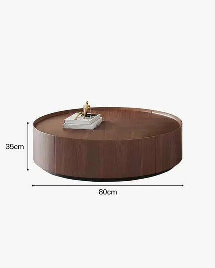 Elegant Customizable Round Wood Coffee Table for Luxurious Home Interiors