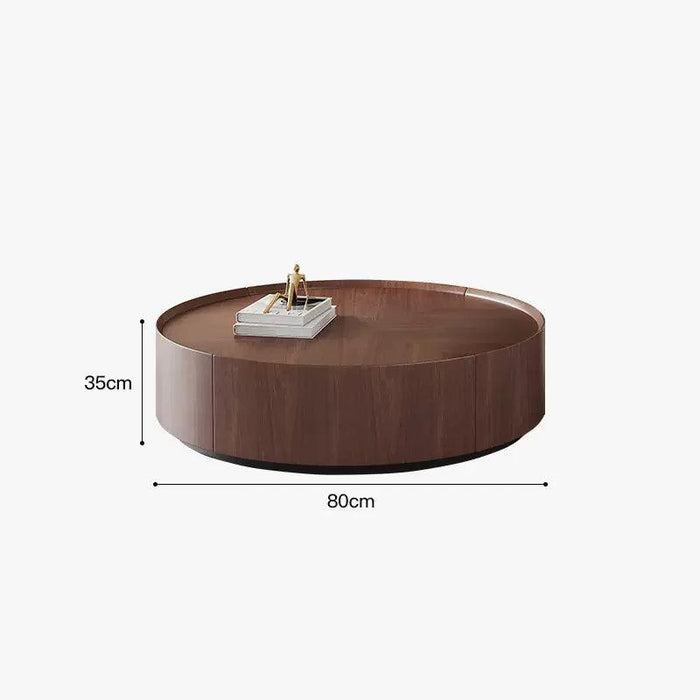 Elegant Customizable Round Wood Coffee Table for Luxurious Home Interiors