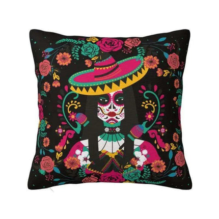 Exquisite Velvet Cushion Covers Featuring Mexican Butterfly and Floral Embroidery for Stylish Home Decor