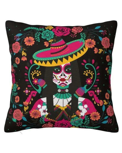 Exquisite Velvet Cushion Covers Featuring Mexican Butterfly and Floral Embroidery for Stylish Home Decor